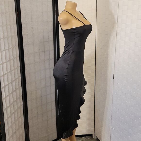 BRAND NEW LIZ&SARA HIGH LOW RUFFLE HEM SATIN DRESS - Picture 5 of 14